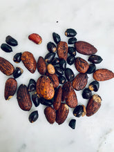 Load image into Gallery viewer, Spanish almonds, Heirloom Peanuts, Smoked Tea Salt Jar